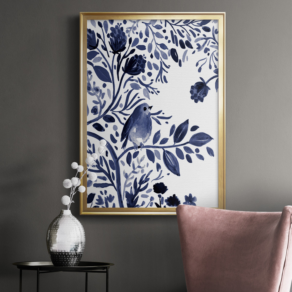 Red Barrel Studio Indigo Song I Single Picture Frame Print Wayfair